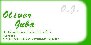 oliver guba business card